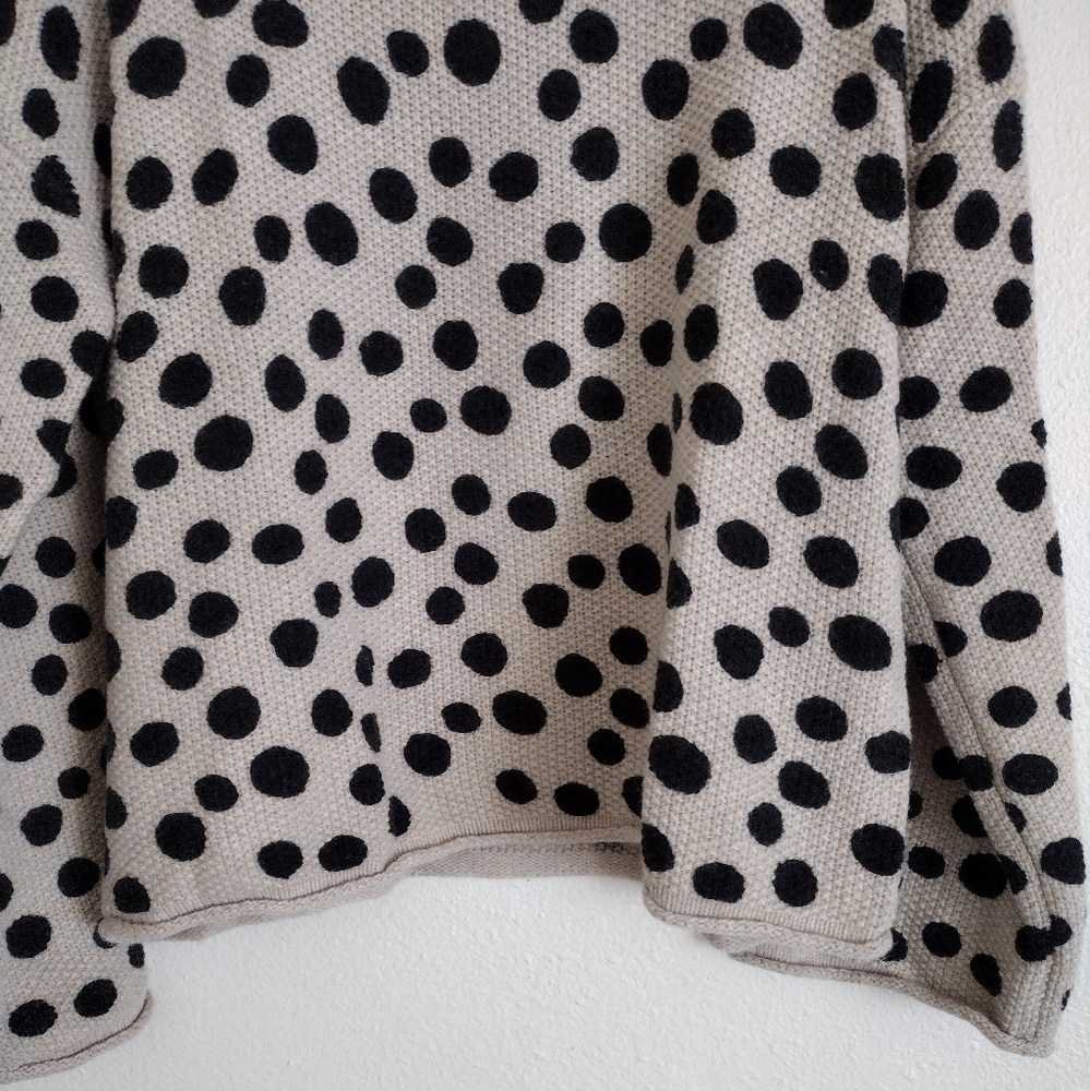 Madewell Cream and Black Polka Dot Sweater - Picture 7 of 9